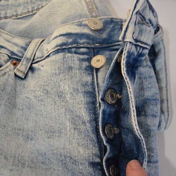 Old Navy High Rise Curvy O.G. Straight Light Wash Button Fly Women's Size 14 - Picture 6 of 12